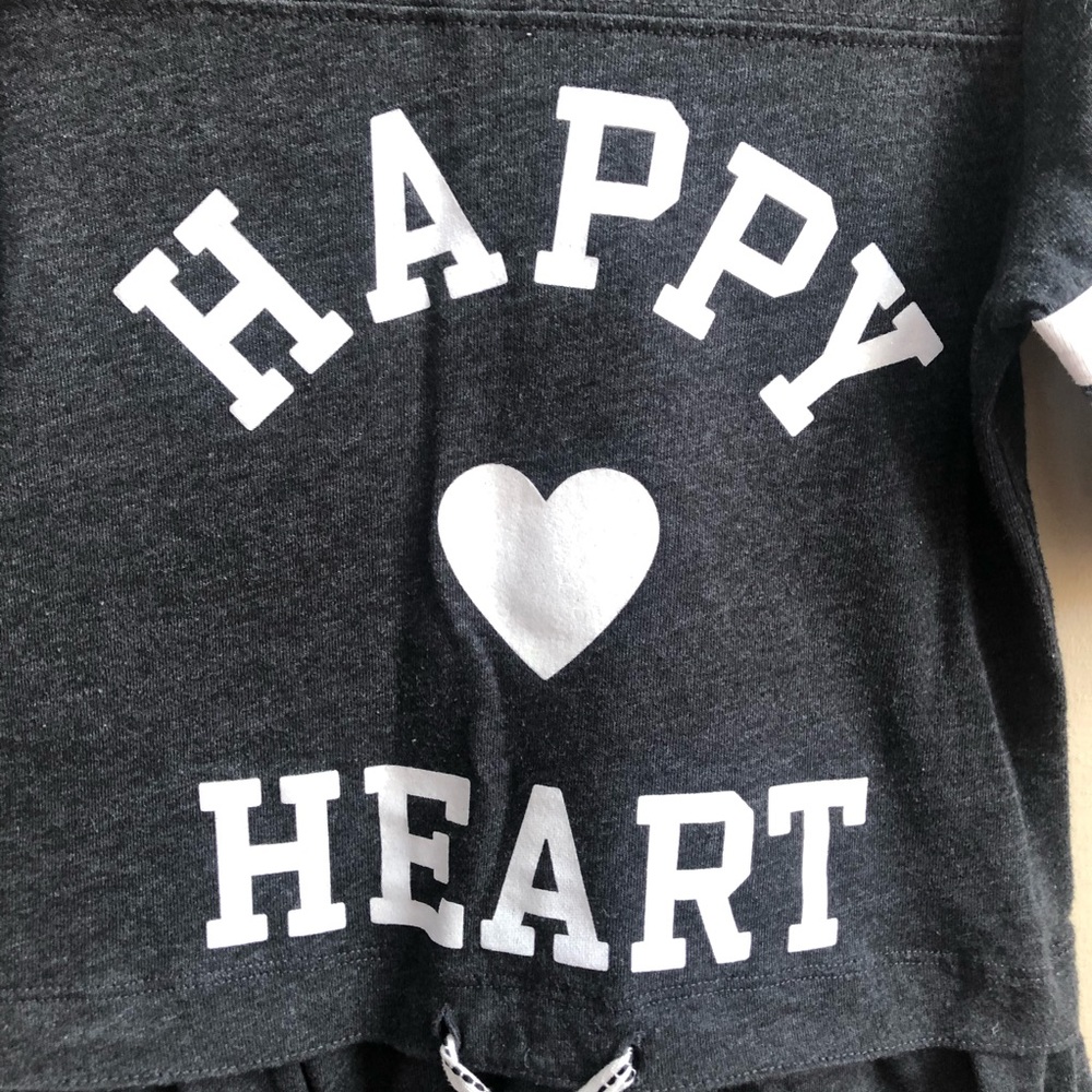 Girls Happy Heart Girls Jersey-style Dress/Shirt - Picture 2 of 7